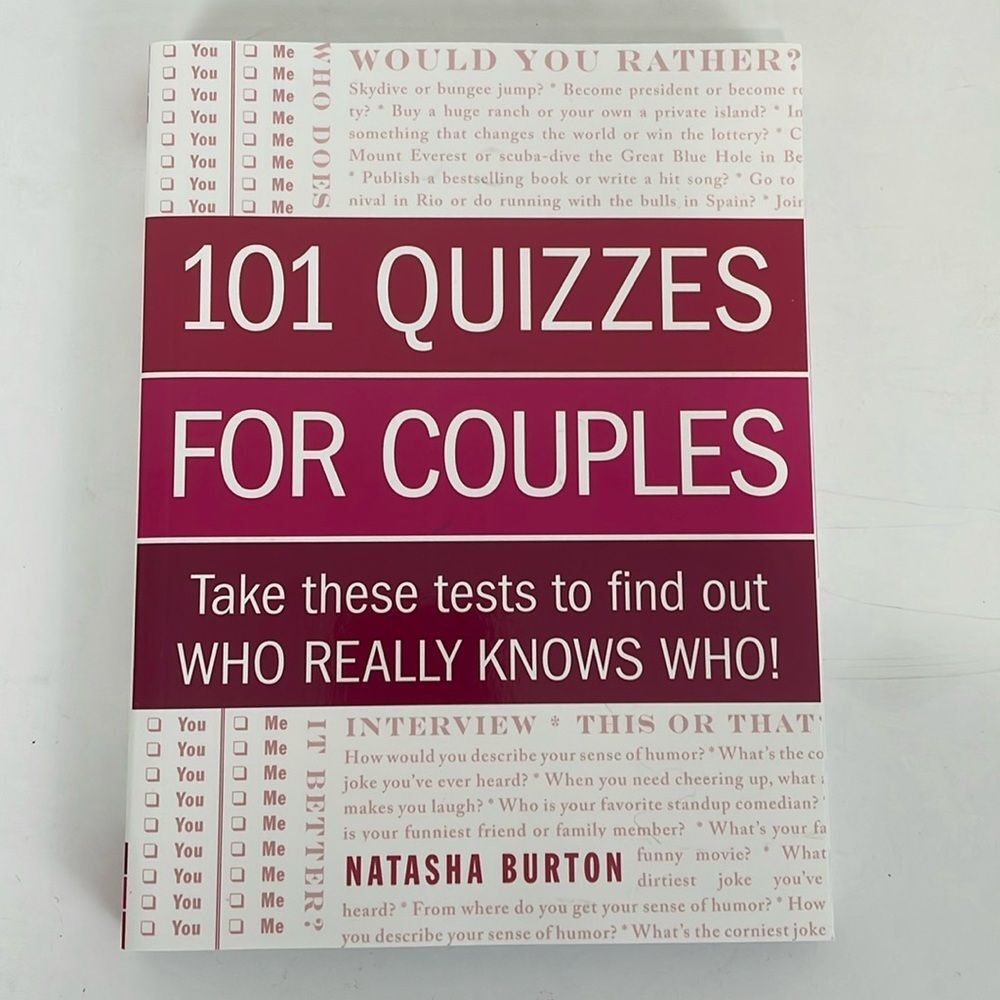 NEW 101 Quizzes for Couples Book Natasha Burton